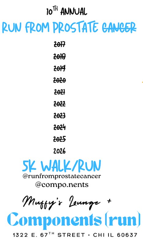 10th Annual Prostate Cancer Run Flyer